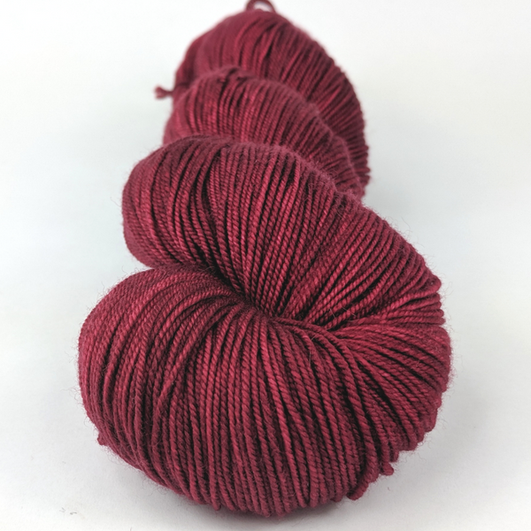 Knitcircus Yarns: Cranberry Sauce 100g Kettle-Dyed Semi-Solid skein, Trampoline, ready to ship yarn