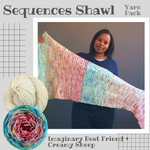 Sequences Shawl Yarn Pack, pattern not included, ready to ship