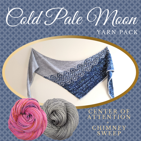 Cold Pale Moon Shawl Yarn Pack, pattern not included, ready to ship