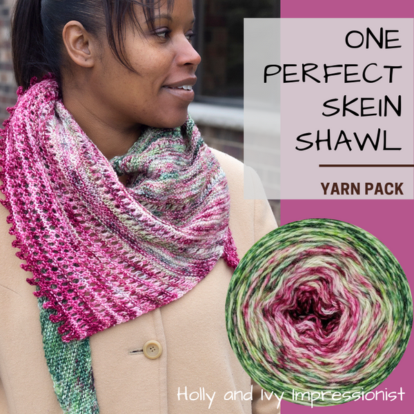 One Perfect Skein Shawl Yarn Pack, pattern not included, ready to ship