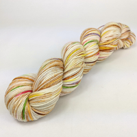 Knitcircus Yarns: Not My Gumdrop Buttons! 100g Speckled Handpaint skein, Daring, ready to ship yarn