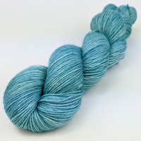 Knitcircus Yarns: Blue Agave 100g Kettle-Dyed Semi-Solid skein, Breathtaking BFL, ready to ship yarn