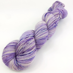 Knitcircus Yarns: Sugared Violets 100g Speckled Handpaint skein, Breathtaking BFL, ready to ship yarn