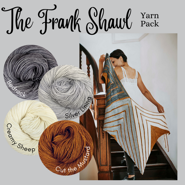 The Frank Shawl Yarn Pack, pattern not included, dyed to order