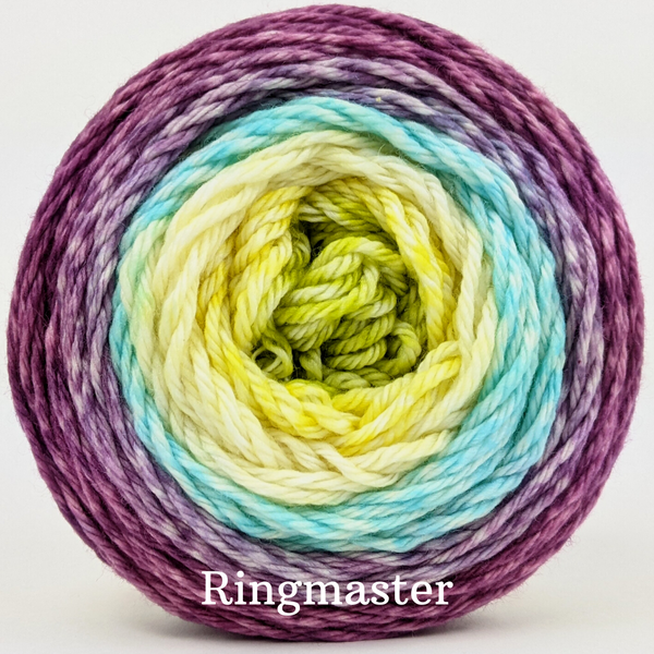Knitcircus Yarns: Twitterpated Panoramic Gradient, dyed to order yarn