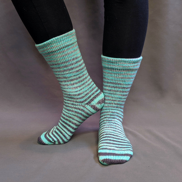 Knitcircus Yarns: Paranormal Extreme Striped Matching Socks Set (large), Greatest of Ease, ready to ship yarn - SALE