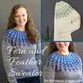 Fern and Feather Sweater Yarn Pack by Jennifer Steingass, pattern not included, dyed to order
