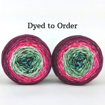 Knitcircus Yarns: Sleigh Ride Panoramic Gradient Matching Socks Set, dyed to order yarn