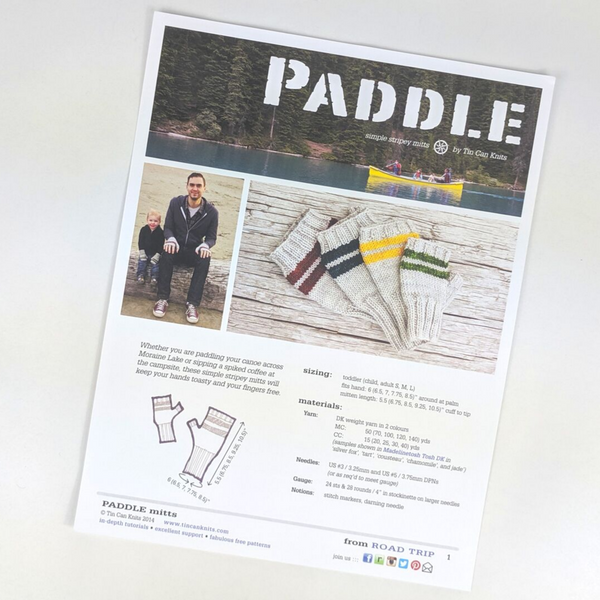 Pattern - Paddle, by Tin Can Knits, ready to ship