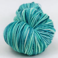 Knitcircus Yarns: Poolside 100g Speckled Handpaint skein, Trampoline, ready to ship yarn