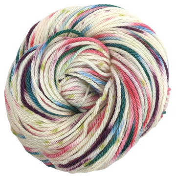Knitcircus Yarns: Sugar Plum Fairy 100g Speckled Handpaint skein, Ringmaster, ready to ship yarn