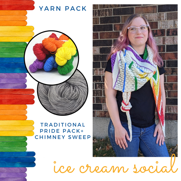 Ice Cream Social Yarn Pack, pattern not included, dyed to order
