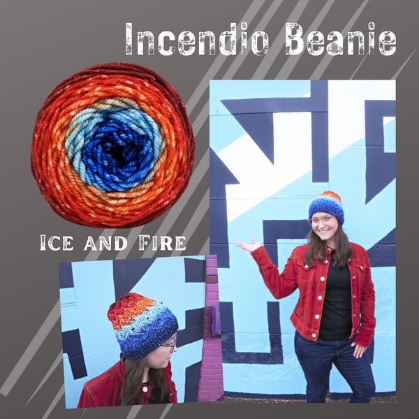 Incendio Beanie Yarn Pack, pattern not included, ready to ship