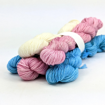 Knitcircus Yarns: Trans Flag: Pride Pack Skein Bundle, various bases and sizes, dyed to order