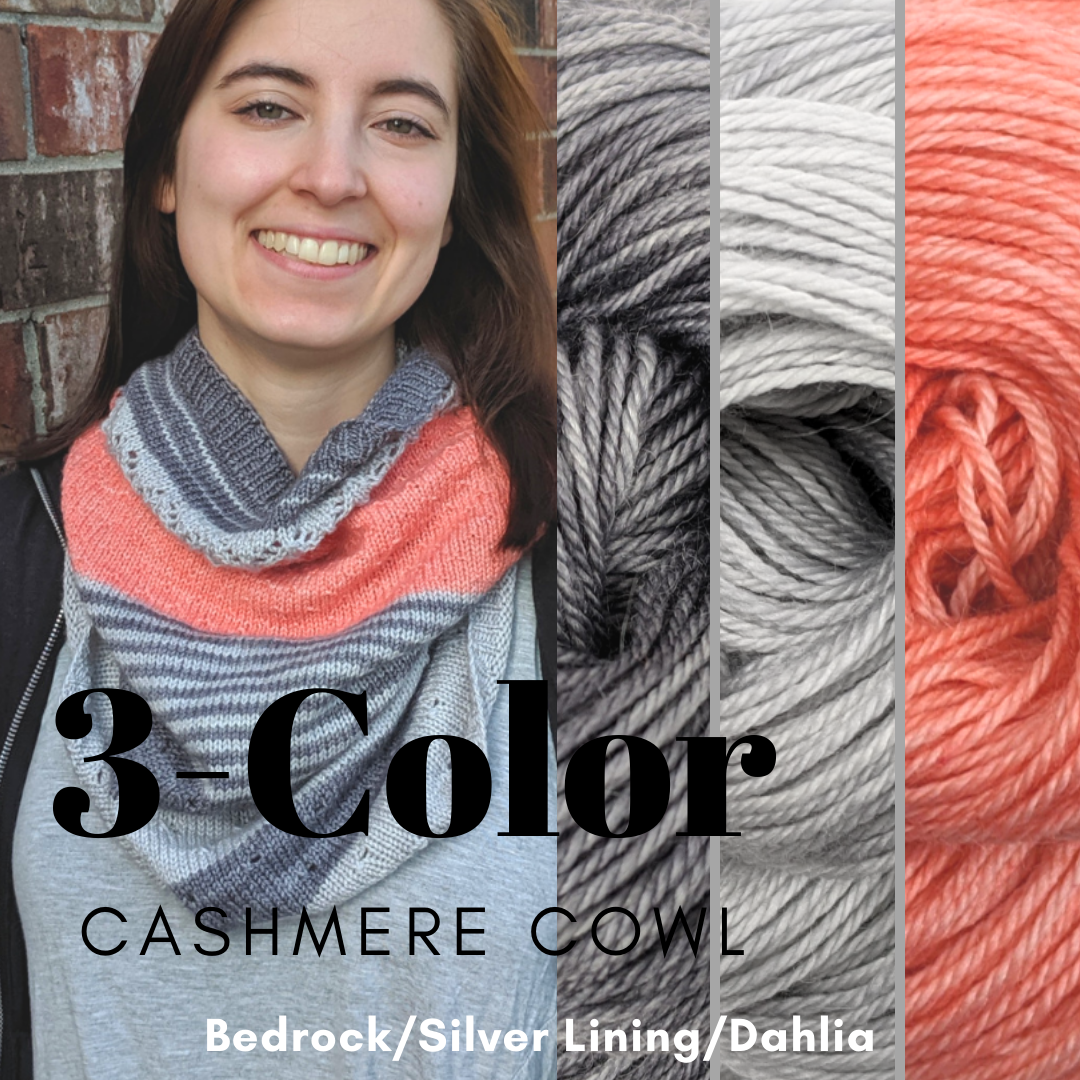 3 Color Cashmere Cowl Kit, ready to ship | Knitcircus Yarns