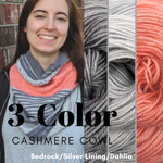 3 Color Cashmere Cowl Kit, ready to ship