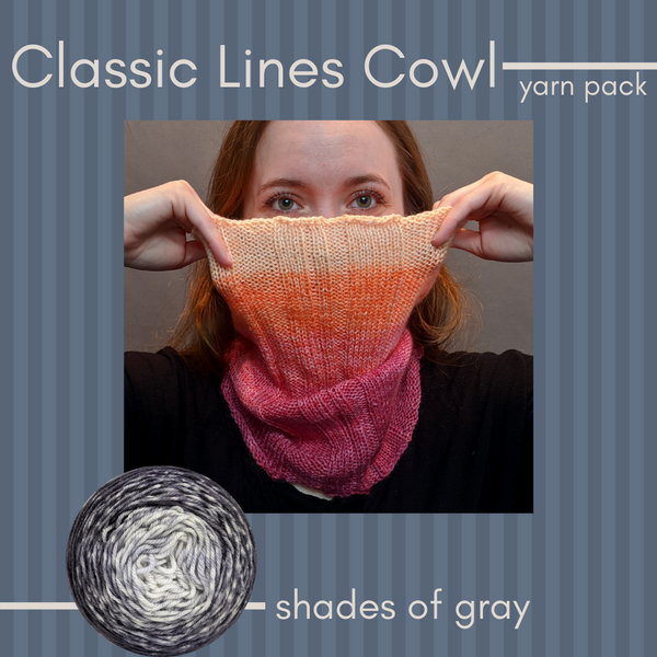 Classic Lines Cowl Yarn Pack, pattern not included, dyed to order