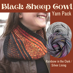 Black Sheep Cowl Yarn Pack, pattern not included, ready to ship