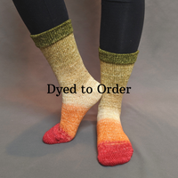 Knitcircus Yarns: Spice Spice Baby Panoramic Gradient Matching Socks Set, dyed to order yarn