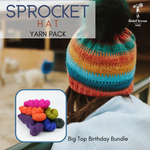 Sprocket Hat, pattern not included, dyed to order
