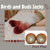 Birds and Buds Gradient Socks Yarn Pack, pattern not included, dyed to order