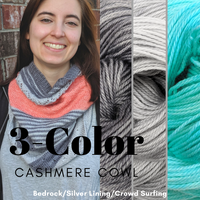 3 Color Cashmere Cowl Kit, dyed to order
