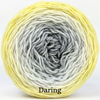 Knitcircus Yarns: Mellow Grellow Gradient, dyed to order yarn