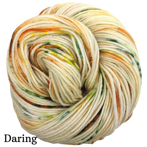 Knitcircus Yarns: The Last Homely House Speckled Skeins, ready to ship yarn