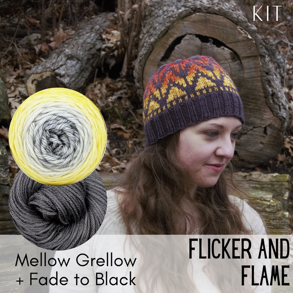 Flicker and Flame Hat Kit, dyed to order