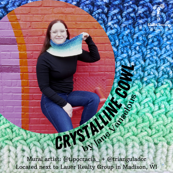 Crystalline Cowl Yarn Pack, pattern not included, ready to ship