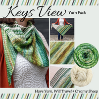 Keys View Shawl Yarn Pack, pattern not included, dyed to order