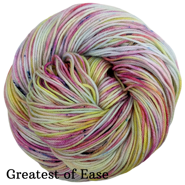 Knitcircus Yarns: Easy Peasy Lemon Squeezy Speckled Skeins, dyed to order yarn