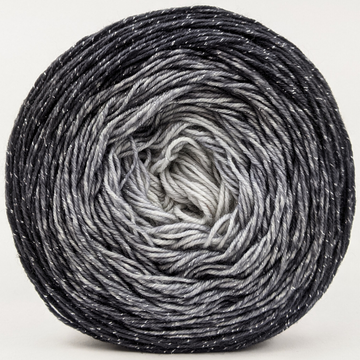 Knitcircus Yarns: Shades of Gray 100g Chromatic Gradient, Sparkle, ready to ship yarn