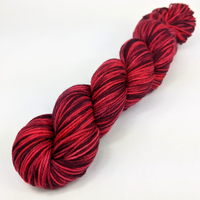 Knitcircus Yarns: Ruby Slippers 100g Kettle-Dyed Semi-Solid skein, Daring, ready to ship yarn