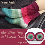One More Sleep 'til Christmas Socks Yarn Pack, pattern not included, dyed to order