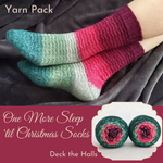 One More Sleep 'til Christmas Socks Yarn Pack, pattern not included, dyed to order