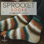 Sprocket Socks, pattern not included, dyed to order