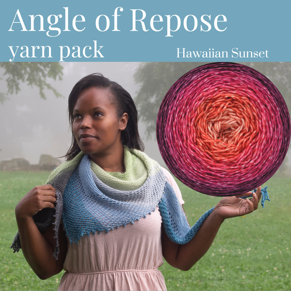 Angle of Repose Shawl Yarn Pack, pattern not included, ready to ship