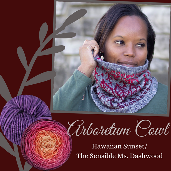 Arboretum Cowl Yarn Pack, pattern not included, ready to ship