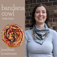 Bandana Cowl Yarn Pack, pattern not included, ready to ship