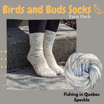Birds and Buds Socks Yarn Pack, pattern not included, ready to ship