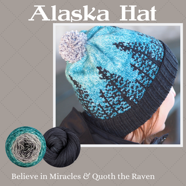 Alaska Hat Yarn Pack, pattern not included, ready to ship
