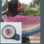 Floral Shawl Kit, dyed to order