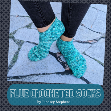 Flue Crocheted Socks Kit, dyed to order