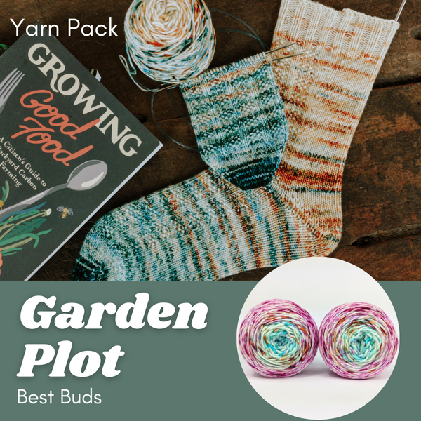 Garden Plot Impressionist Socks Yarn Pack, pattern not included, dyed to order