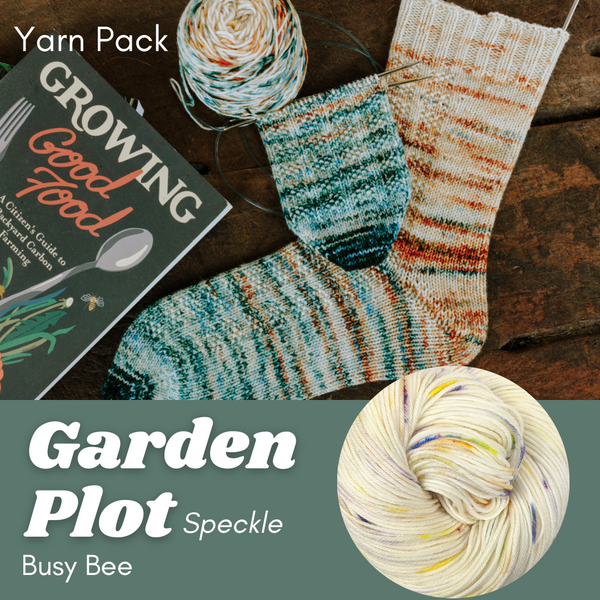 Garden Plot Speckle Socks Yarn Pack, pattern not included, dyed to order