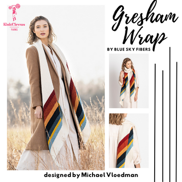Gresham Wrap Yarn Pack, pattern not included, ready to ship