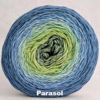 Knitcircus Yarns: Beach Glass Panoramic Gradient, dyed to order yarn