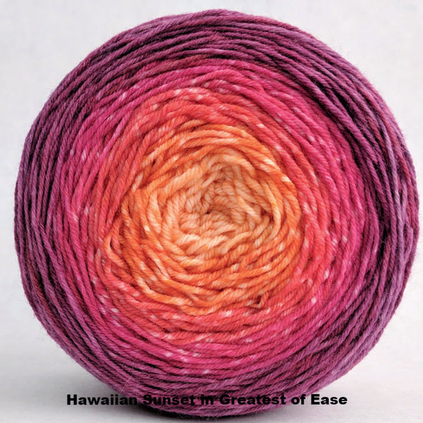 Knitcircus Yarns: Hawaiian Sunset Panoramic Gradient, dyed to order yarn