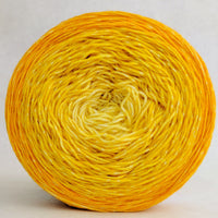 Knitcircus Yarns: All the Bacon and Eggs You Have 150g Chromatic Gradient, Trampoline, ready to ship yarn